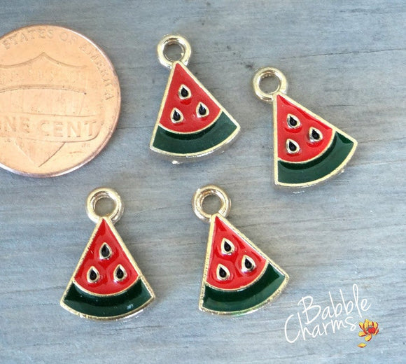 12 pc Watermelon, fruit charm, watermelon charm, Alloy charm very high quality..Perfect for jewery making and other DIY projects