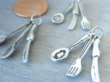 12 pc Utensil charm, fork knife and spoon charms, charm, Alloy charm very high quality..Perfect for jewery making and other DIY projects