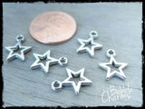 12 pc Star charm, star, charm. Alloy charm, very high quality.Perfect for jewery making and other DIY projects