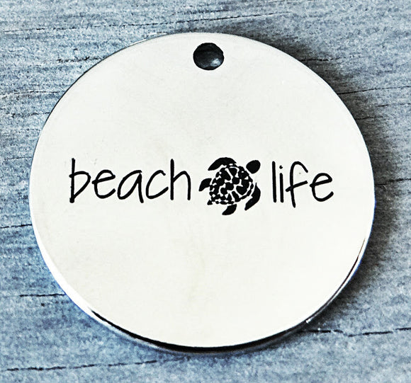 Beach life, beach life charm, Beach charm, Alloy charm 20mm very high quality..Perfect for DIY projects #91