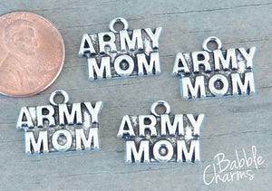 12 pc Army Mom charm, army mom, military mom charm. Alloy charm, very high quality.Perfect for jewery making and other DIY projects
