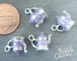 Teapot, teapot charm, tea kettle charm. Alloy charm ,very high quality.Perfect for jewery making and other DIY projects