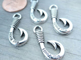 12 pc Hook, hook me charm, hook charm. Alloy charm ,very high quality.Perfect for jewery making and other DIY projects