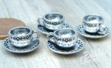 12 pc Tea cup, tea cup charm, tea cups charm. Alloy charm ,very high quality.Perfect for jewery making and other DIY projects
