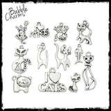 13 pc Mixed lot of cat charm, mixed charms, Alloy charms,very high quality.Perfect for jewery making and other DIY projects