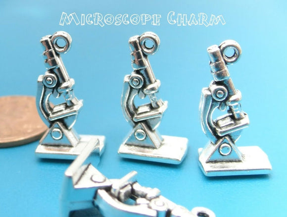 Microscope, microscope charm,  science microscope charm, Alloy charm very high quality..Perfect for jewery making and other DIY projects
