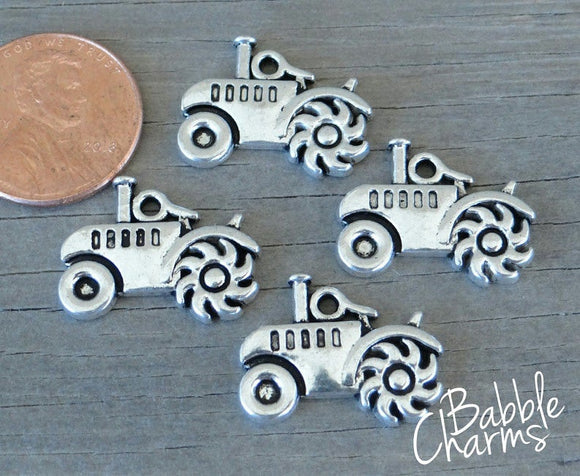12 pc Tractor charm, farm charm, farm, tractor. Alloy charm, very high quality.Perfect for jewery making and other DIY projects