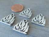 Campfire charm, fire charm, camping, campfire. Alloy charm, very high quality.Perfect for jewery making and other DIY projects