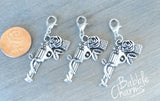 12 pc Pistol charm, pistol, gun charm. Alloy charm, very high quality.Perfect for jewery making and other DIY projects