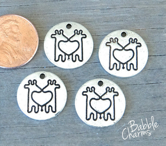12 pc Giraffe, Giraffe charm, Giraffes charms. Alloy charm ,very high quality.Perfect for jewery making and other DIY projects