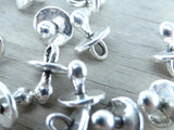 12 pc Pacifier charm, binky, binky charm, new baby charms. Alloy charm ,very high quality.Perfect for jewery making and other DIY projects