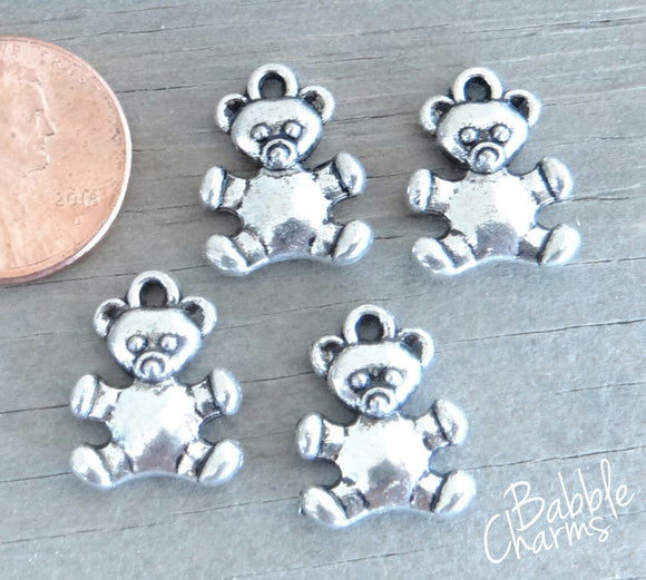 12 pc Teddy Bear charm, teddy, teddy bear, bear charm,  Alloy charm ,very high quality.Perfect for jewery making and other DIY projects