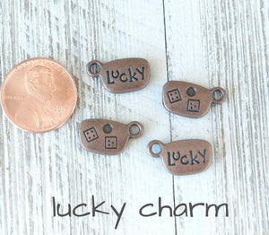 12 pc Lucky charm, lucky. lucky charms, Alloy charm,very high quality.Perfect for jewery making and other DIY projects