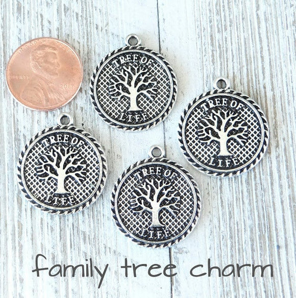 12 pc Family tree charm, tree, Tree charms. Alloy charm ,very high quality.Perfect for jewery making and other DIY projects