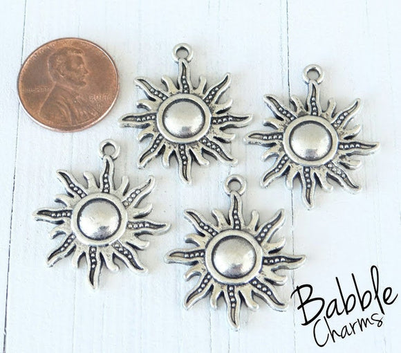 12 pc Sun, sun charm. Alloy charm ,very high quality.Perfect for jewery making and other DIY projects
