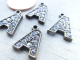 Initial charm. A letter charm, rhinestone initial. Alloy charm ,very high quality.Perfect for jewery making and other DIY projects