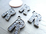 Initial charm. R letter charm, rhinestone initial. Alloy charm ,very high quality.Perfect for jewery making and other DIY projects