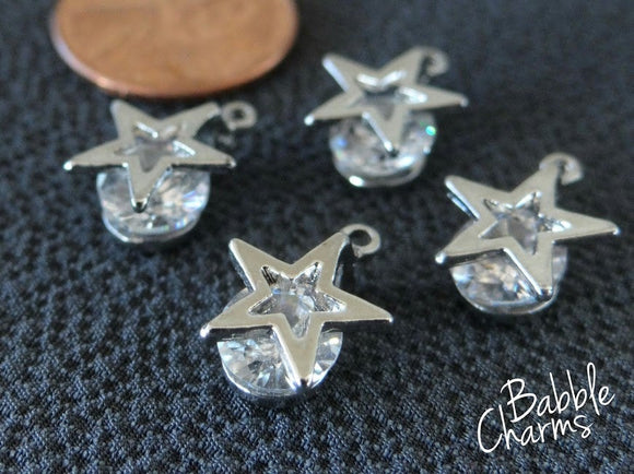 12 pc Star, star charm, star charms. Alloy charm ,very high quality.Perfect for jewery making and other DIY projects