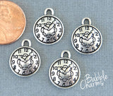 12 pc Clock, clock charm, time charms. Alloy charm ,very high quality.Perfect for jewery making and other DIY projects