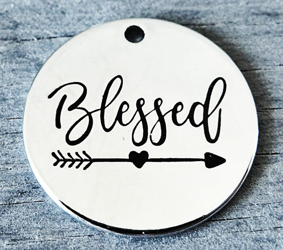 Blessed, blessed charm, boho arrow charm, Alloy charm 20mm very high quality..Perfect for DIY projects #95