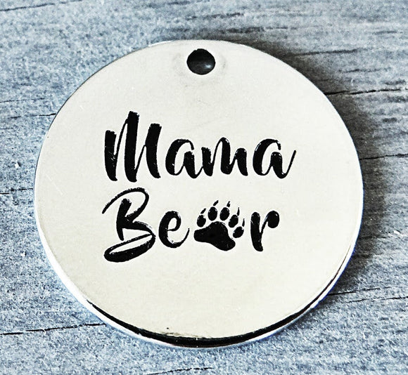 Mama bear, mama bear charm, Alloy charm 20mm very high quality..Perfect for DIY projects #81