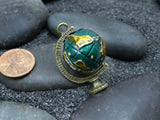 Globe charm, globe, world, Enamel charm. Alloy charm, very high quality.Perfect for jewery making and other DIY projects