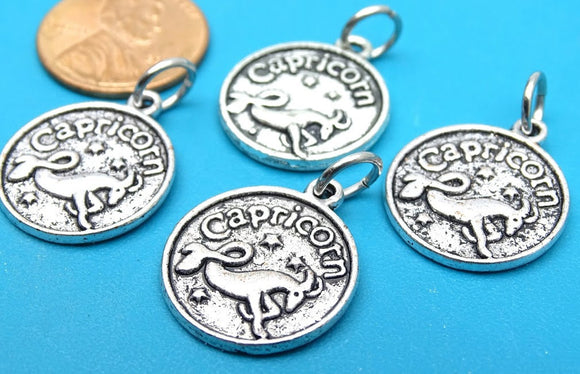 Capricorn charm, astrological sign charm, zodiac, alloy charm 20mm very high quality..Perfect for jewery making and other DIY projects