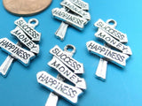 12 pc Success, Money , happiness, happiness charm, Charms, wholesale charm, alloy charm