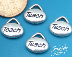 12 pc Teach charm, teach, word charms. Alloy charm ,very high quality.Perfect for jewery making and other DIY projects