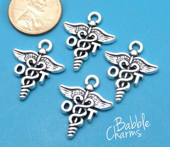 12 pc OT charm, Occupational Therapy, OT, therapy Charms, wholesale charm, alloy charm