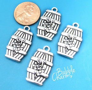 12 pc Barrel charm, wine barrel, charm, wine charm, wine barrel, Alloy charm ,high quality.Perfect for jewery making and other DIY projects