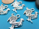 12 pc Chicken, Rooster charm, chicken, rooster, animal charm, Alloy charm ,high quality.Perfect for jewery making and other DIY projects