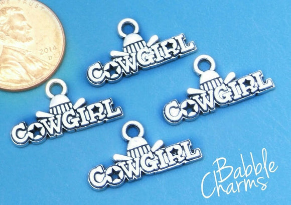 12 pc Cow Girl Charm, cowgirl, cowgirl charm, Charms, wholesale charm, alloy charm