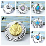 You are my Sunshine, you are my sunshine, sunshine, alloy charm 20mm very high quality..Perfect for jewery making and other DIY projects