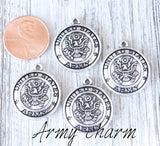 12 pc Army charm, army, military, military charm. Alloy charm, very high quality.Perfect for jewery making and other DIY projects