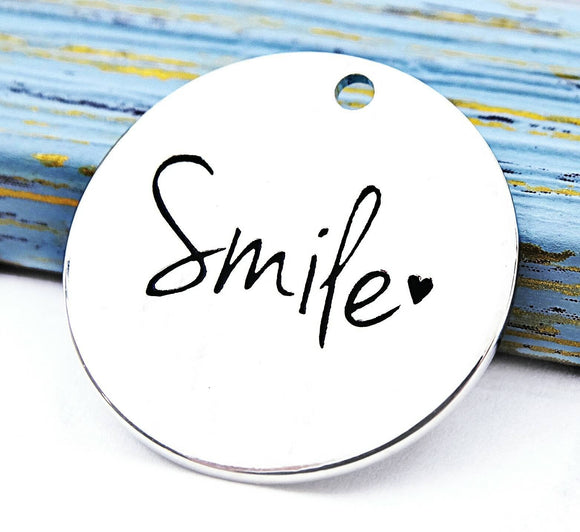 Smile, smile charm, Alloy charm 20mm high quality.Perfect for jewery making & other DIY projects #112