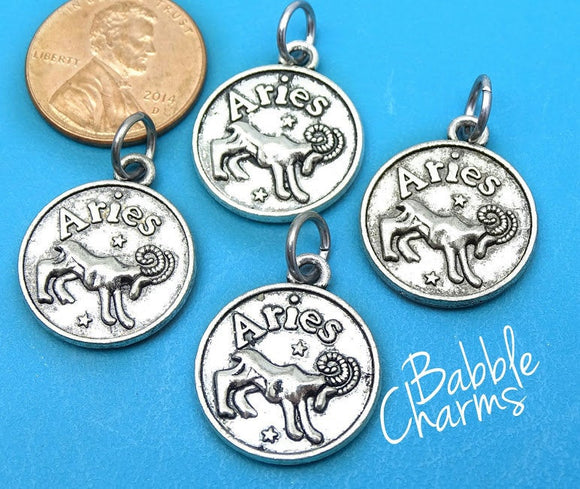 Aries charm, astrological sign charm, zodiac, alloy charm 20mm very high quality..Perfect for jewery making and other DIY projects