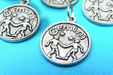 Gemini charm, astrological sign charm, zodiac, alloy charm 20mm very high quality..Perfect for jewery making and other DIY projects