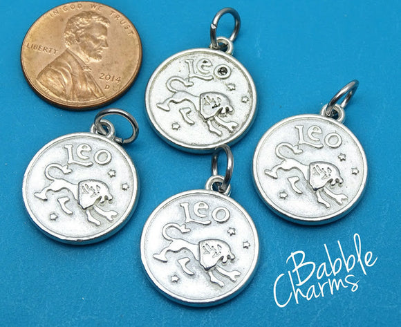 Leo charm, astrological sign charm, zodiac, alloy charm 20mm very high quality..Perfect for jewery making and other DIY projects