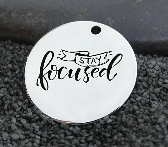 Stay focused, focus charm, focus, boho charm, Alloy charm 20mm very high quality..Perfect for jewery making and other DIY projects 223