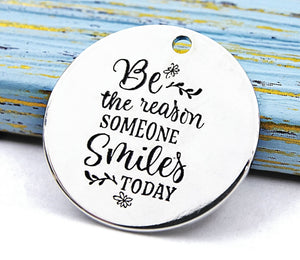 Smile charm, Make someone smile, charm, Alloy charm 20mm very high quality..Perfect for jewery making and other DIY project