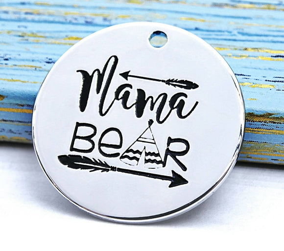 Mama bear, mama bear charm, Alloy charm 20mm very high quality..Perfect for DIY projects 227