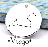 Virgo charm, constellation, astrology charm, Alloy charm 20mm very high quality..Perfect for DIY projects
