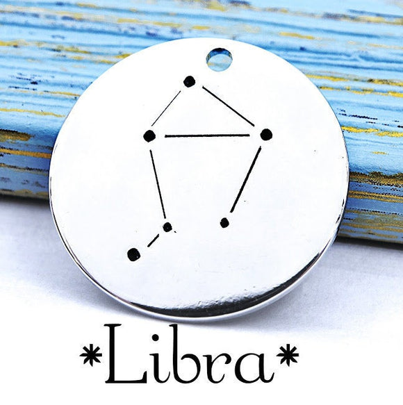 Libra charm, constellation, astrology charm, Alloy charm 20mm very high quality..Perfect for DIY projects