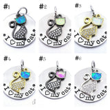 I love my cat, cat charm, cat, cat pendant, alloy charm 20mm very high quality..Perfect for jewery making and other DIY projects