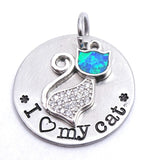 I love my cat, cat charm, cat, cat pendant, alloy charm 20mm very high quality..Perfect for jewery making and other DIY projects