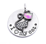 I love my cat, cat charm, cat, cat pendant, alloy charm 20mm very high quality..Perfect for jewery making and other DIY projects