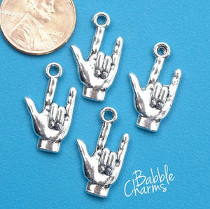 12 pc I love you charm, sign language charm. Alloy charm ,very high quality.Perfect for jewery making and other DIY projects