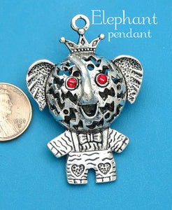 Elephant Pendant, Elephant , charm, 3D Elephant charm, pendant, Alloy charm ,high quality.Perfect for jewery making and other DIY projects