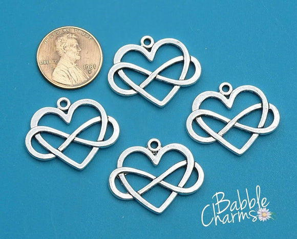 12 pc Infinity heart, Infinity charm. Alloy charm ,very high quality.Perfect for jewery making and other DIY projects